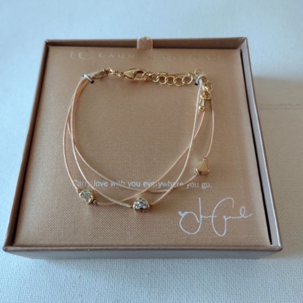 LC Lauren Conrad Gold and Tan Bracelet